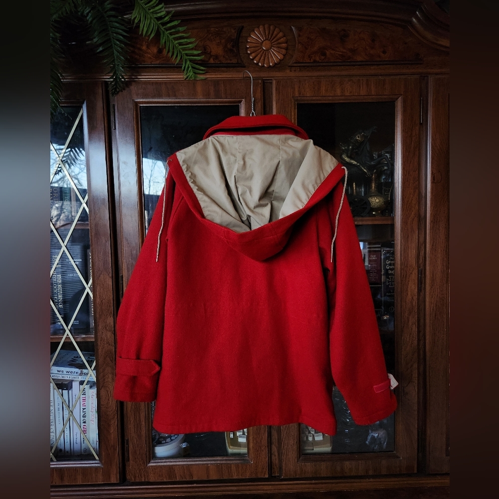 Red Wool Jacket Hunt Club Coat Ruby - Picture 2 of 14